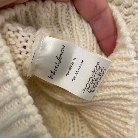 For Love & Lemons Vera Cropped Cut Out Sweater - Picture 5 of 7